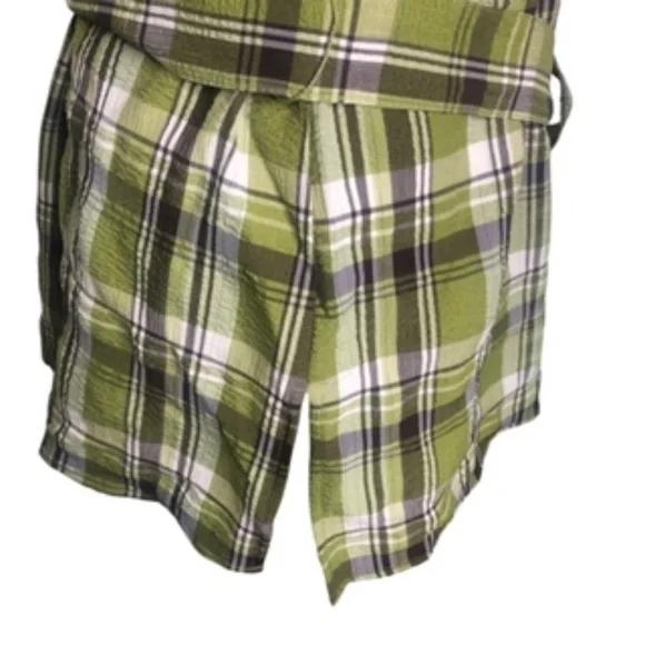 NWOT White Stag Sleeveless Belted Button Front Plaid Fabric Tunic Top Size XL - Picture 5 of 8